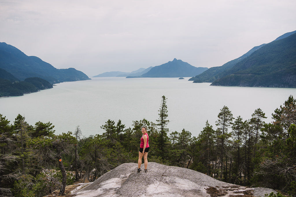 view from Brian's viewpoint on Jurrasic Ridge in Murrin Park near Squamish Canada