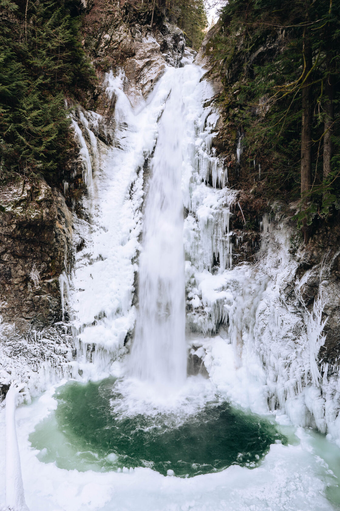 View on Cascade Falls waterfall from the second viewing platform