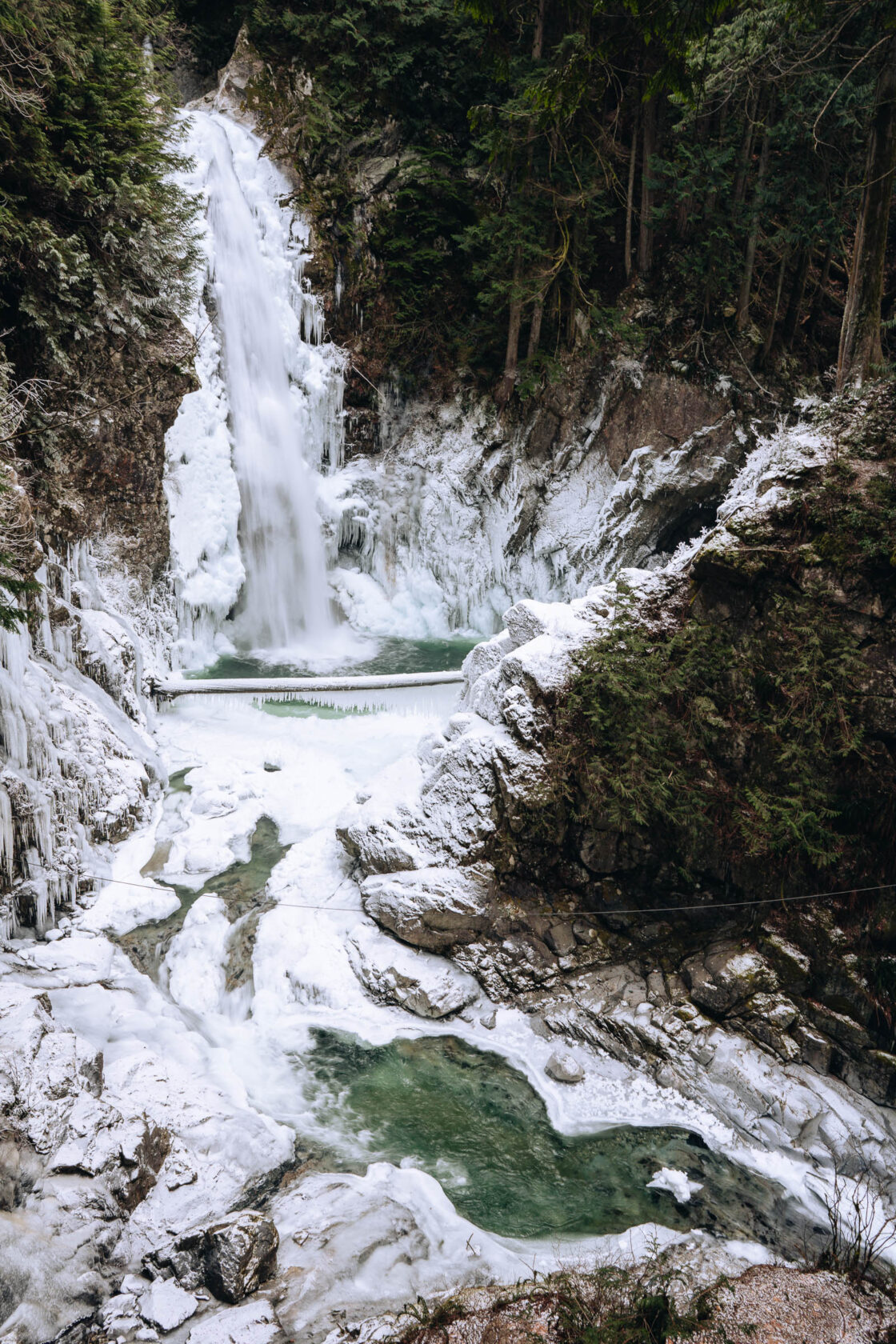 Cascade Falls waterfall view from the first viewing platform