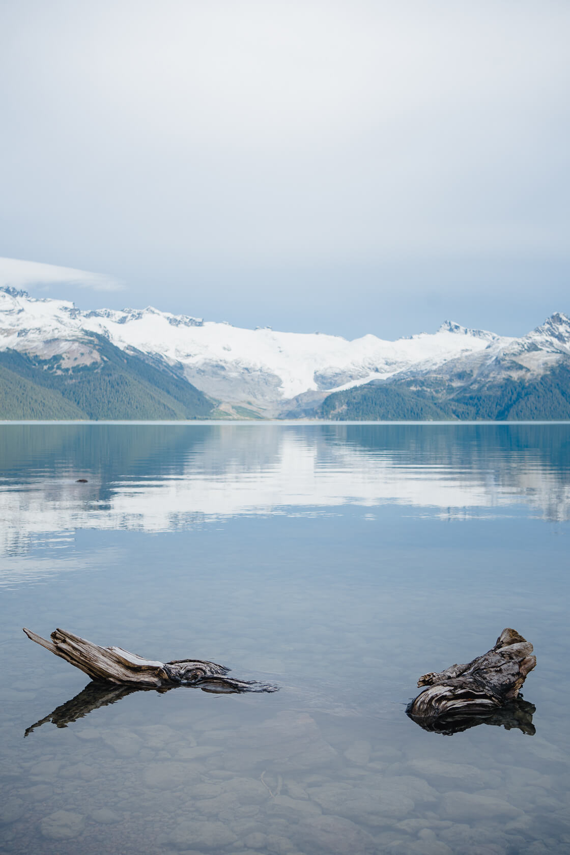 view towards the lake from Garibaldi lake campsite